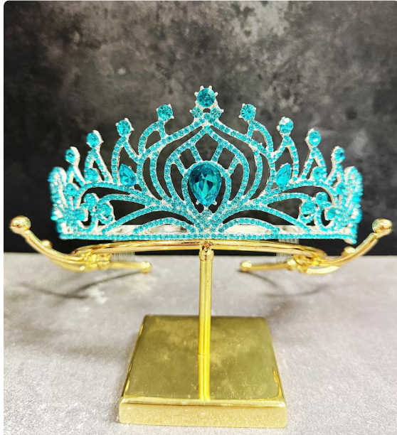 Silver Light Blue Wedding Tiara