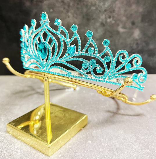Silver Light Blue Wedding Tiara